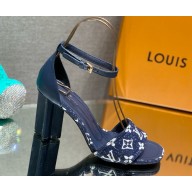Louis Vuitton 1AAZT0 SILHOUETTE sandal Monogram denim 033107 heel 8cm 2025