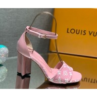 Louis Vuitton 1AAZT0 SILHOUETTE sandal Monogram denim 033108 heel 8cm 2025