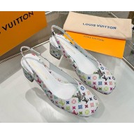 Louis Vuitton 1AGY71 Swing Slingback Multicolored Monogram coated canvas heel 5.5cm 2025