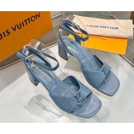 Louis Vuitton 1AGUPX Swing Sandal Patent calf leather Light Blue heel 5.5cm 2025