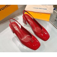 Louis Vuitton 1AGY71 Swing Slingback Pump Patent calf leather red heel 5.5cm 2025