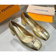Louis Vuitton 1AGUAT Swing Pump gold Lambskin heel 5.5cm 2025