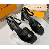 Louis Vuitton 1AGUQT Swing Sandal black calf leather heel 5.5cm 2025