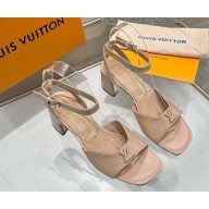 Louis Vuitton 1AGUQT Swing Sandal Patent calf leather nude pink heel 5.5cm 2025