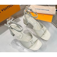 Louis Vuitton 1AGUP1 Swing Sandal Patent calf leather Ecru White heel 5.5cm 2025