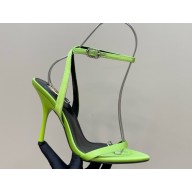 Saint Laurent heel 10.5cm sandals silk green 041602 2025