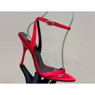 Saint Laurent heel 10.5cm sandals silk red 041603 2025