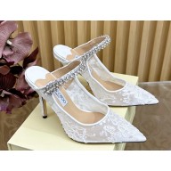 Jimmy Choo heel 10.5cm Floral Lace pumps white 2025