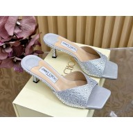 Jimmy Choo Skye 65 satin with crystal Sandals silver 2025
