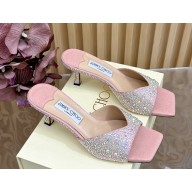 Jimmy Choo Skye 65 satin with crystal Sandals pink 2025