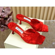Jimmy Choo Skye 65 velvet Sandals red 2025