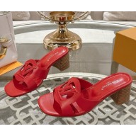 Louis Vuitton 1ACG68 LV Isola Mule Red calf leather heel 5.5cm 2025