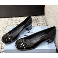 Prada mary janes patent calf leather black 2025