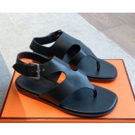 Hermes Karen sandal  in calfskin black 2025
