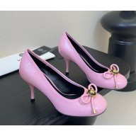 Versace Opera Bow Patent Pumps 85 mm pink / gold 2025
