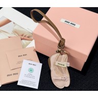 MIU MIUMiu Ballet leather keychain trick 5TL533 Water Lily 2025