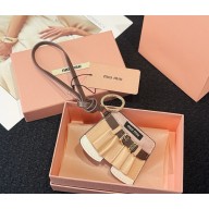 MIU MIU Leather keychain trick nude pink 2025