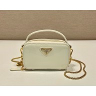 PRADA Saffiano leather mini-pouch 1NR025 white 2025