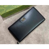 Gucci GG Marmont zip-around wallet 790057 black leather 2025