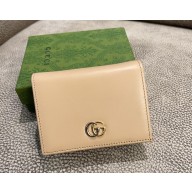 Gucci GG Marmont card case wallet 790055 Light beige leather 2025
