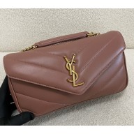 saint laurent loulou small in matelassé lambskin HORTENSIA 2025 (original quality)