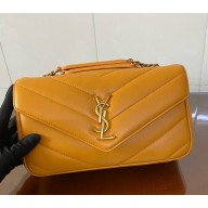 saint laurent loulou small in matelassé lambskin SUNFLOWER 2025 (original quality)