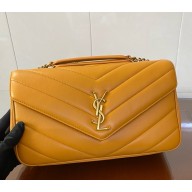 saint laurent loulou medium in matelassé lambskin SUNFLOWER 2025 (original quality)
