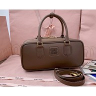 MIU MIU Arcadie leather bag 5BB148 oak 2025