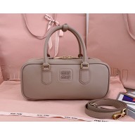 MIU MIU Arcadie leather bag 5BB148 nude pink 2025