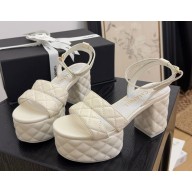 Chanel Sandals Lambskin G46427 white 2025