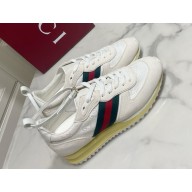 Gucci Women's Gucci Re-Motion sneaker 832918 White GG nylon Suede trim 2025