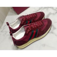 Gucci Women's Gucci Re-Motion sneaker 832918 Gucci Rosso Ancora red GG nylon Suede trim 2025