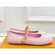 Louis Vuitton 1ADIBT Romy Flat Ballerina pink Monogram denim 2025