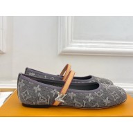 Louis Vuitton 1ADICP Romy Flat Ballerina Gray Monogram denim 2025