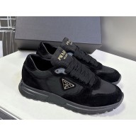 Prada Prax 2.0 Re-Nylon and suede sneakers 2EE436 black 2025