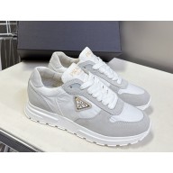 Prada Prax 2.0 Re-Nylon and suede sneakers 2EE436 white 2025