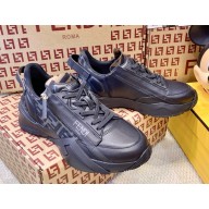 Fendi Flow Sneakers Black leather low-tops black 2025 