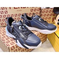 Fendi Flow Sneakers Blue leather low-tops blue 2025 