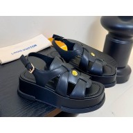 Louis Vuitton 1ACYJP Maya Platform Sandal Black Calf leather 2025