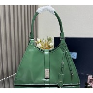 PRADA arge leather tote bag 1BG570 green 2025