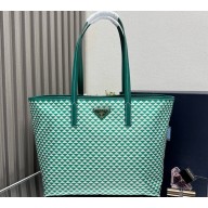 Prada Re-Nylon Triangolo Tote Bag 1BD552 green 2025