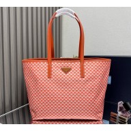 Prada Re-Nylon Triangolo Tote Bag 1BD552 orange 2025