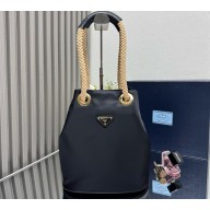 Prada Mariner Re-Nylon small bucket bag 1BE082 black 2025