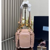 Prada Dangle leather top-handle mini-bag 1BB137 Powder Pink 2025