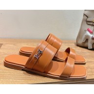 Hermes Joao sandal in calfskin with Paris buckle naturel 2025 