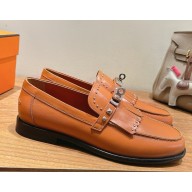 Hermes Destin loafer in calfskin with iconic Kelly buckle naturel 2025 