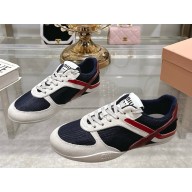 MIU MIU women/men Gymnasium technical fabric and suede sneakers 5E428E Baltic Blue/Amaranth 2025