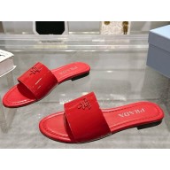 Prada patent leather slides red 2025