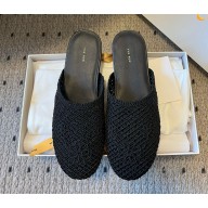 The Row knit mesh mules black 2025