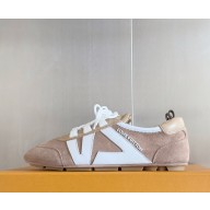 Louis Vuitton women/men LV Sneakerina 1AHNFA Hazelnut Brown Suede calf leather 2025